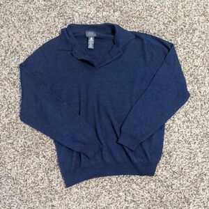 Women's Small Mercer Street Studio 100% Merino Wool Pullover, 3 Button Up Neck